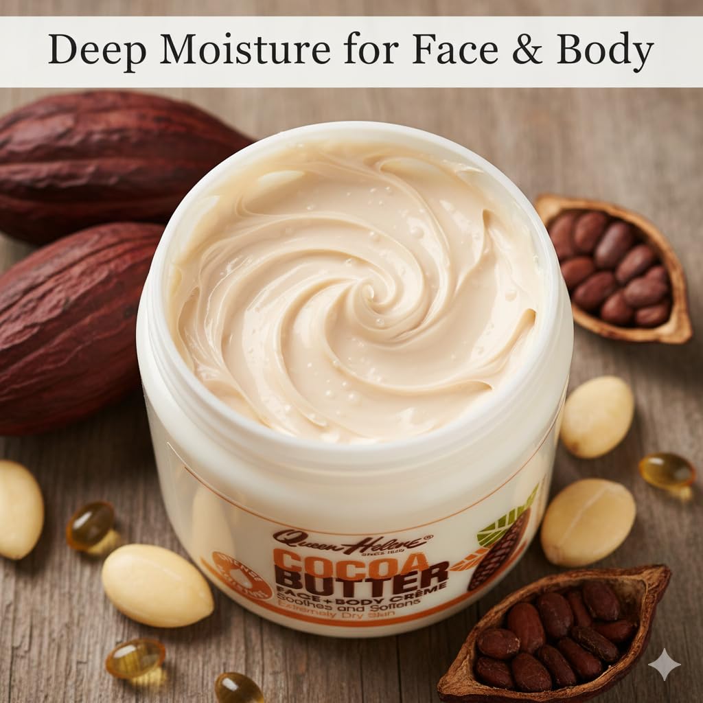 フェイスクリーム cocoa Queen Helene Natural Cocoa Creme - Nourishing Facial Moisturizer